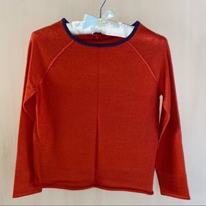 Woman’s light weight sweater, red/orange
